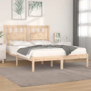 Berkfield Bed Frame Solid Wood Pine 120x200 cm