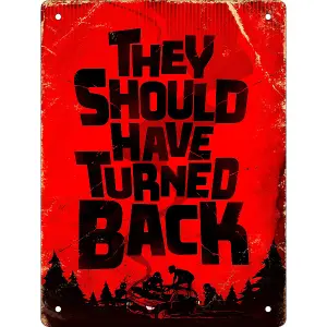 Grindstore They Should Have Turned Back Horror Plaque Red/Black (20cm x 15cm)