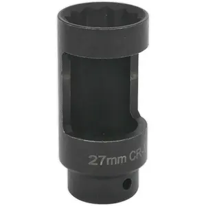 27mm Thin Wall Injector Socket - Durable Chrome Vanadium Steel for Diesel Engines