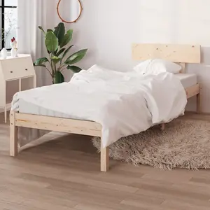 Berkfield Bed Frame Solid Wood Pine 90x190 cm Single