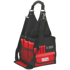 26 Pocket Red Technicians Tool Bag - Portable Utility Case 200x220x230mm