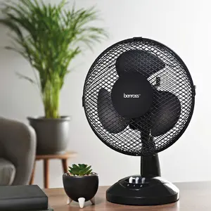 Benross 43919 9-Inch Black Standing Desk Fan