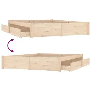 Berkfield Bed Frame with Drawers 150x200 cm 5FT King Size