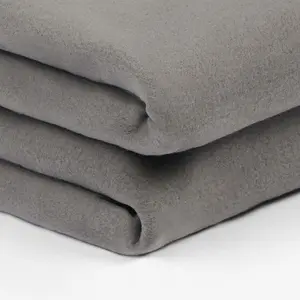 Dreamscene Warm Polar Fleece Throw Soft Bed Blanket, Charcoal - 150 x 200cm