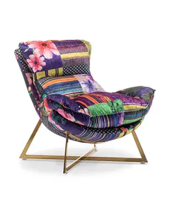 Fabric Patchwork Pierina Accent Chair