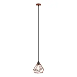 Interiors by Premier Bartol Copper Metal Wire Pendant Light