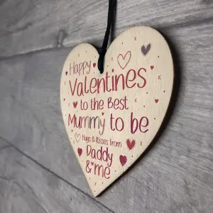 Happy Valentines To The Best Mummy To Be Wood Heart From Baby Gifts Keepsake