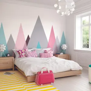 Origin Murals Geometric Abstract Mountains Matt Smooth Paste the Wall Mural 350cm wide x 280cm high