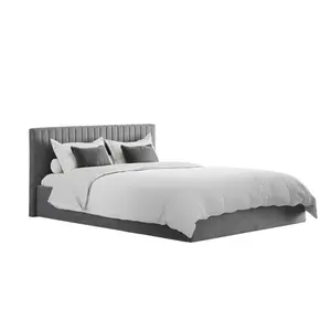 Hucksley Upholstered Bed Frame Grey / Double (4'6)