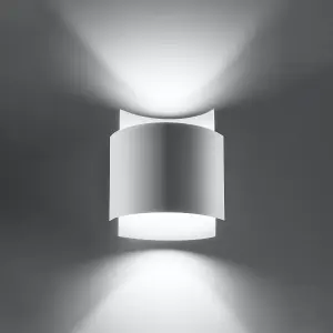 Impact Steel White 1 Light Classic Wall Light