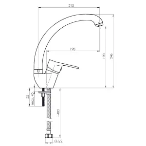 Hommix Rubineta Luka-33 Kitchen Mixer Tap