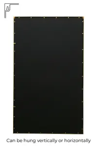 MirrorOutlet - The Genestra - Gold Contemporary Wall & Leaner Garden Mirror 79"x 47" (200  x 120 cm)