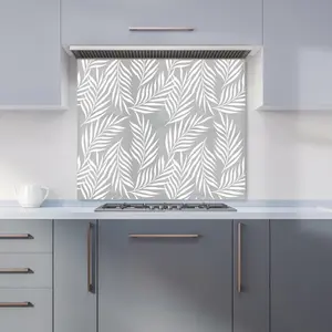 Palm Tree Leaves Premium Glass Kitchen Splashback W900mm x H750mm