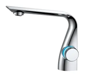 VURTU Zeus Digital Thermostatic Electronic Basin Mixer, 1/4 Turn, Single Lever Ceramic Disc, 181(H) x 49(W), Chrome, 891101