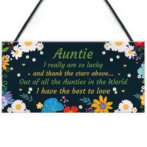 Auntie Gift Hanging Plaque Auntie Birthday Christmas Gifts From Daughter Son Plaque