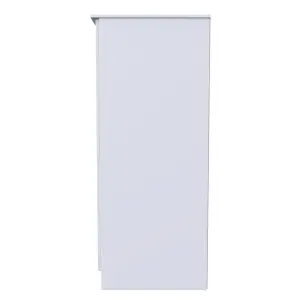 Poole 2 Door Midi Robe in White Gloss (Ready Assembled)