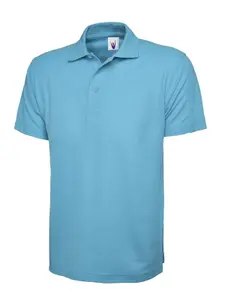 Uneek - Unisex Active Poloshirt - 50% Polyester 50% Cotton - Sky - Size L