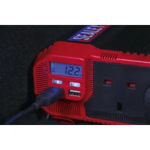 Sealey Power Inverter Modified Sine Wave 2000W 12V DC - 230V 50Hz PI2000