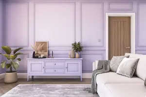 Hemway Chalk Based Furniture Paint Matt A5 Sample, Soft Violet, Peel & Stick Swatch For Interior Walls Wood