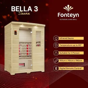 Fonteyn - Bella 3 - Infrared Sauna suitable for three people