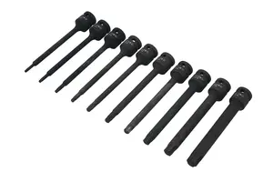 Laser Tools 8706 10pc Extra Long Impact Torx/Star Bit Set 1/2" Drive