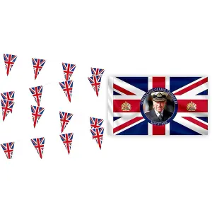 10m 33ft Union Jack Bunting Banner 25 Triangle Flags Sports Royal Events Street Party GB Support