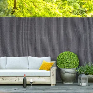 W 180cm x L 300cm L Dark Grey Privacy Screen Panel for Garden Sunshade