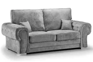 Chingford 3 Seater Sofa Chenille Fabric Grey