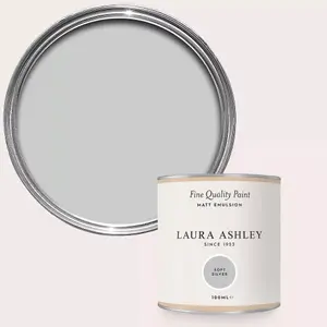 Laura Ashley Soft Silver Matt Emulsion Paint Sample