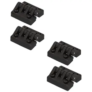 4 Pack Black Polyamide Hinge Reinforced Plastic 48x49mm Italian Made Industrial