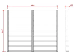 Wooden shed bases 12x8 (W-354cm x D-241cm), made of 38mm x 140mm