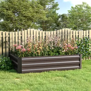 Rectangular Metal Raised Garden Bed Outdoor Raised Bed Seed Bed Planter Box 120 cm W x 90 cm D