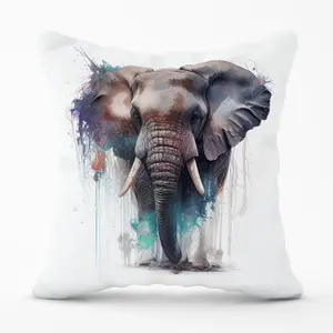 Elephant Splashart Outdoor Cushion 45cm x 45cm