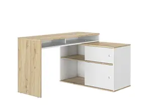 Diagone Oak & White Modular Desk