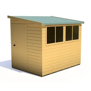 Shire Norfolk Workshop Pent Shed 8x6 Single Door 12mm 12mm Shiplap Style A