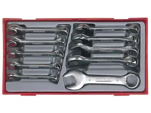 Teng Tt6010M 10-Piece Metric Midget Combination Spanner Set for Tight Spaces