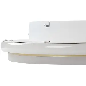 Metal LED Ceiling Lamp 42 cm White and Gold TAPING