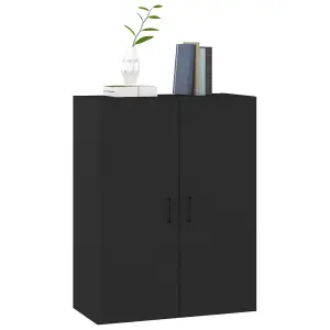 Berkfield Hanging Cabinet Black 69,5x34x90 cm Engineered Wood