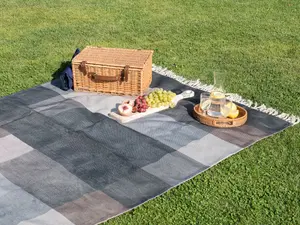 Picnic Blanket LUNDA 150 x 200 cm Grey