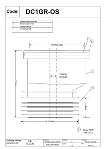 McAlpine DC1GR-OS 4"/110mm 14mm Offset Drain Connector