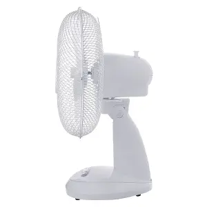 AMOS 16" Oscillating  3 Speed Desktop Table Fan Portable Adjustable Electric Tilting Air Cooling Home Office Fan