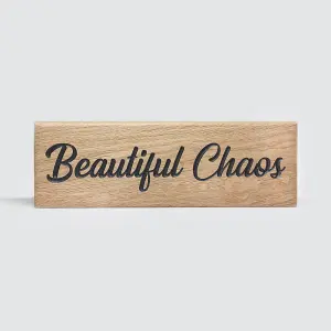 Peak Heritage Engraved Oak Sign 30cm - Beautiful Chaos