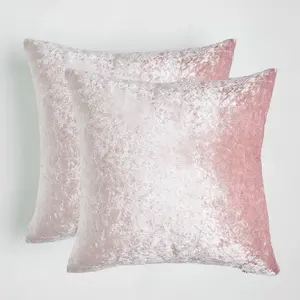 Luxury Crushed Velvet Set of 2 Filled Cushions and Covers