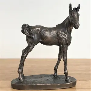 Foal figurine in solid cold cast bronze designed by David Geenty