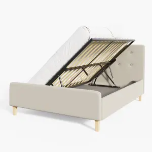 GFW Ashbourne Ottoman Storage Bed 150cm King Size Natural