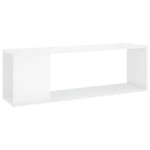 Berkfield TV Cabinet High Gloss White 100x24x32 cm Engineered Wood