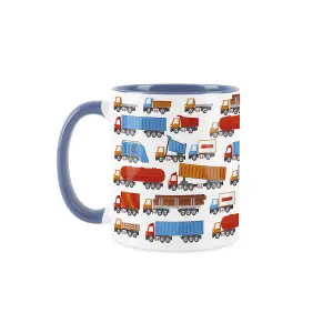 Lorry Driver Mug - Humourous Trades Funny Novelty Gift - Tea/Coffee Hot Drinks Blue Ceramic Cup Present for Truck Drivers