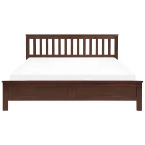 Wooden EU Super King Size Bed Dark MAYENNE