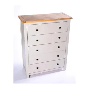 Argenta 5 Drawer Chest of Drawers Brass Knob