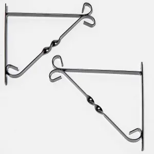 Primrose Simple Hanging Basket Bracket Hook Wall Hanging Brackets 28cm